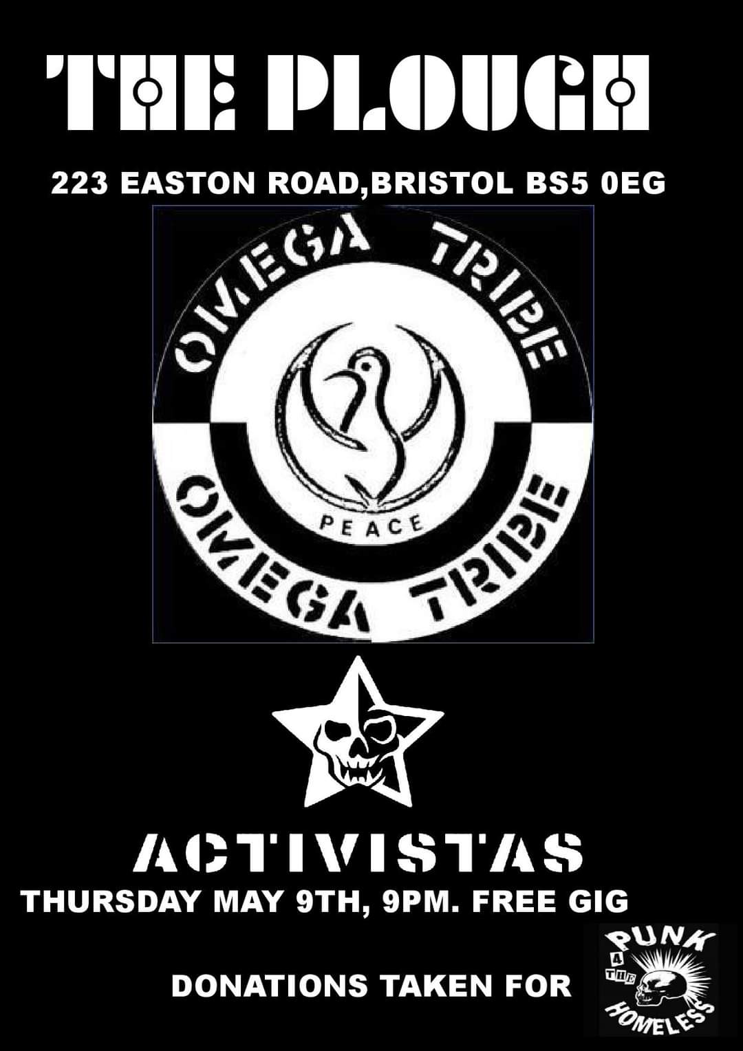 May 9th: Punk4TheHomeless in Bristol w/ Omega Tribe & Activistas
